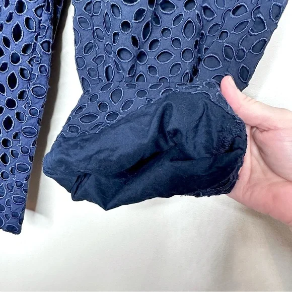 J.Crew Tie Waist Eyelet Pants Elastic Pull On Lined Trouser Pants Womens - Picture 5 of 10